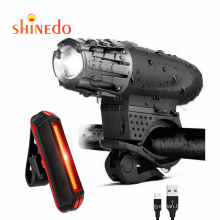 200lm XPE USB Rechargeable Front Tail Light 4 Modes Waterproof Bike Light Accessories Led Bicycle Light Set